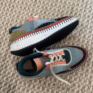 Chloe Naba Platform Sneakers- Size 40- Flower Green